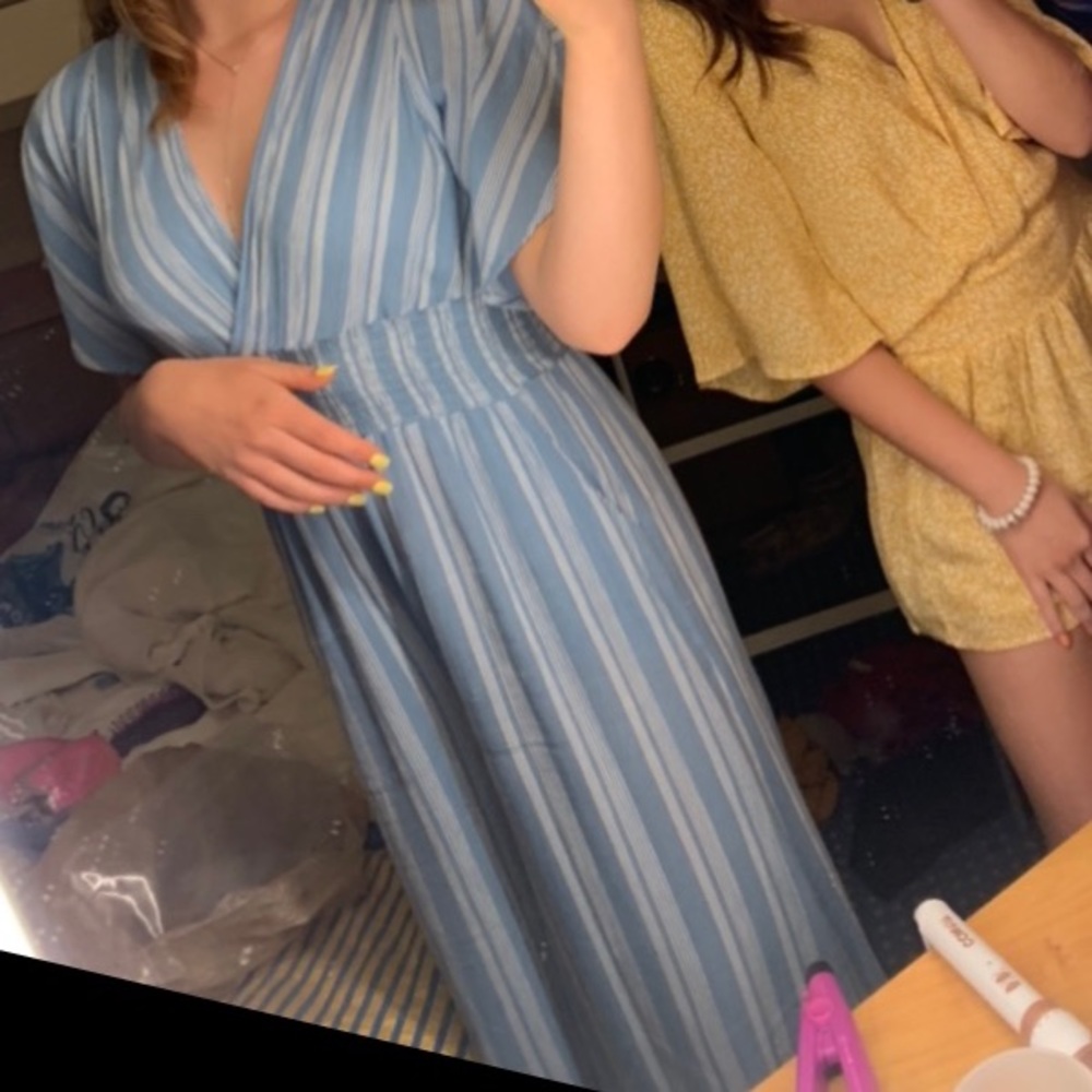 Blue jumpsuit
